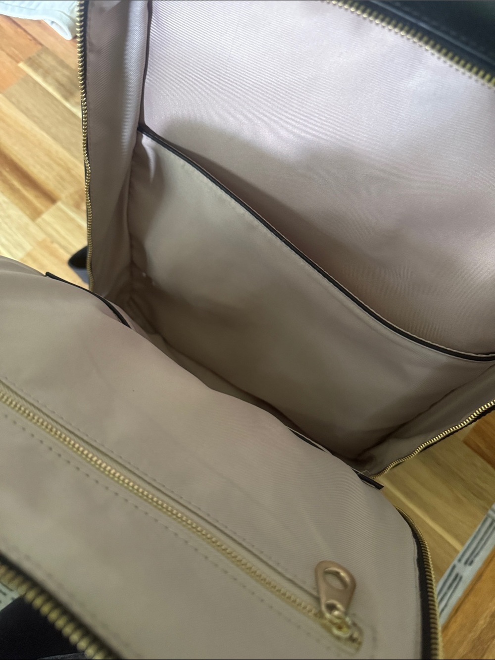NWT Calpak Kaya Laptop Black Faux Leather Backpack with Gold Hardware - Picture 4 of 7